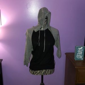 ♥️hi low hood sweater top